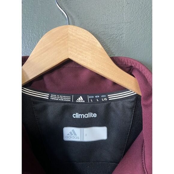 Adidas Mens Black 1/4 Zip Texas A&M Pullover Sweatshirt Size Large Climalite - Picture 3 of 3